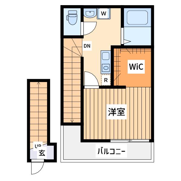 オープン ライズ府中小柳 1(1K/2階)の間取り写真