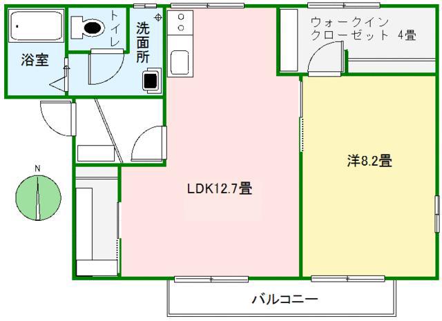 フレグランスMIURA(1SLDK/2階)の間取り写真