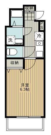 セントラル和光(1K/3階)の間取り写真