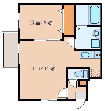 MACHERIE R姪浜(1LDK/3階)の間取り写真