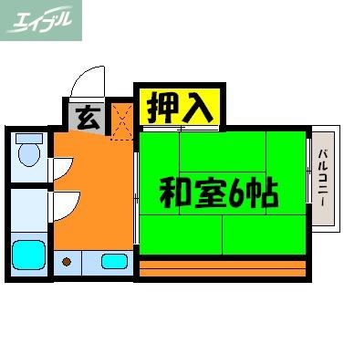 アートメゾン(1K/2階)の間取り写真