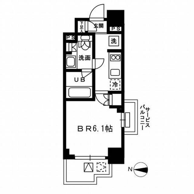 レジディア新宿イーストIII(1K/5階)の間取り写真