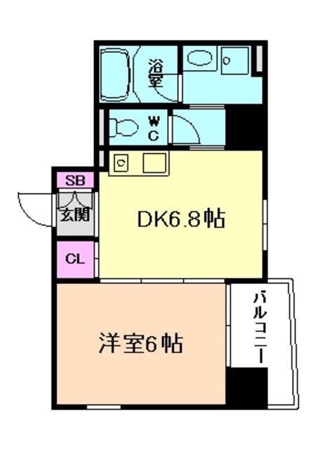 ファーストレジデンス大阪(1DK/7階)の間取り写真