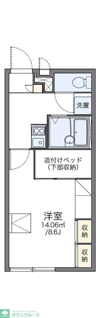 レオパレスフラワー(1K/2階)の間取り写真