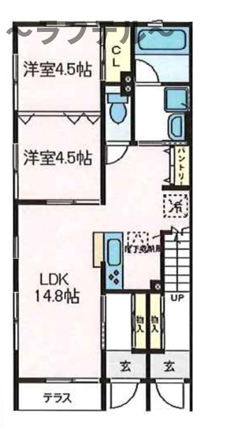 セルパン(2LDK/1階)の間取り写真