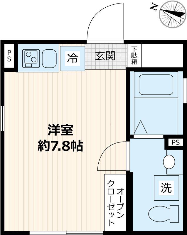 CELAVI MOTOHASUNUMA(ワンルーム/4階)の間取り写真