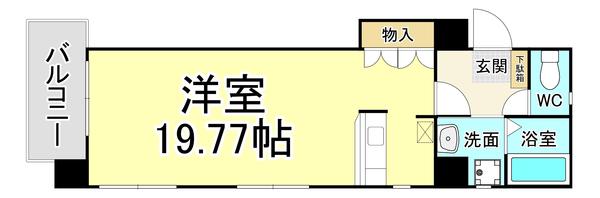 大八ビル(ワンルーム/5階)の間取り写真