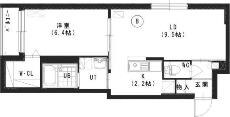 グランスター8(1LDK/4階)の間取り写真