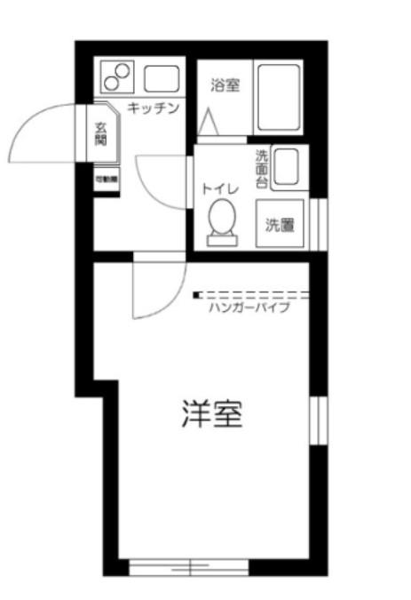 CONTRAIL六町(1K/2階)の間取り写真