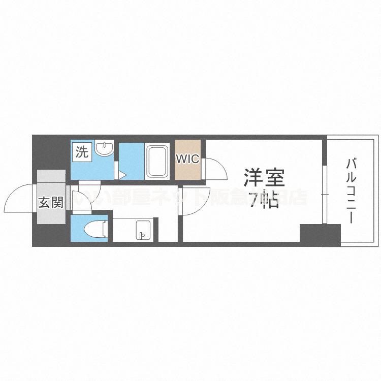 LA DOUCEUR西天満(1K/13階)の間取り写真