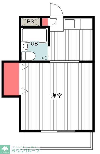 カオパレスNO.20(1K/1階)の間取り写真