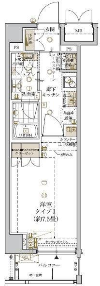 THE GRANDE REGALO 東日暮里(1K/2階)の間取り写真