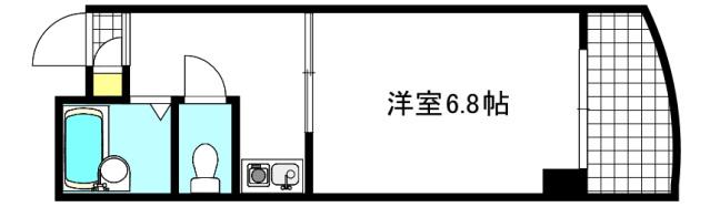 コマツエステート3(1K/5階)の間取り写真