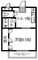 DONAU-ARK33(1K/2階)の間取り写真