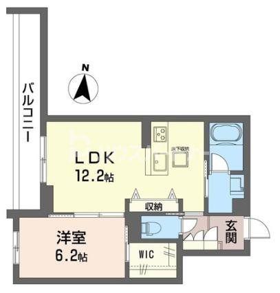 シェーンヴィラ カエデ(1LDK/1階)の間取り写真