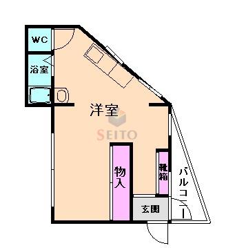 池田南桜塚ビル(1K/3階)の間取り写真