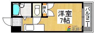 藤田マンション(ワンルーム/6階)の間取り写真