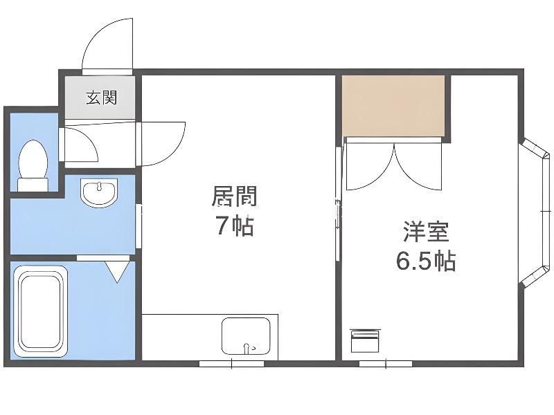 S-COURT17(1DK/3階)の間取り写真