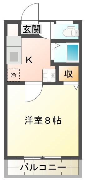 VULLUNO ヴリューノ (1K/2階)の間取り写真