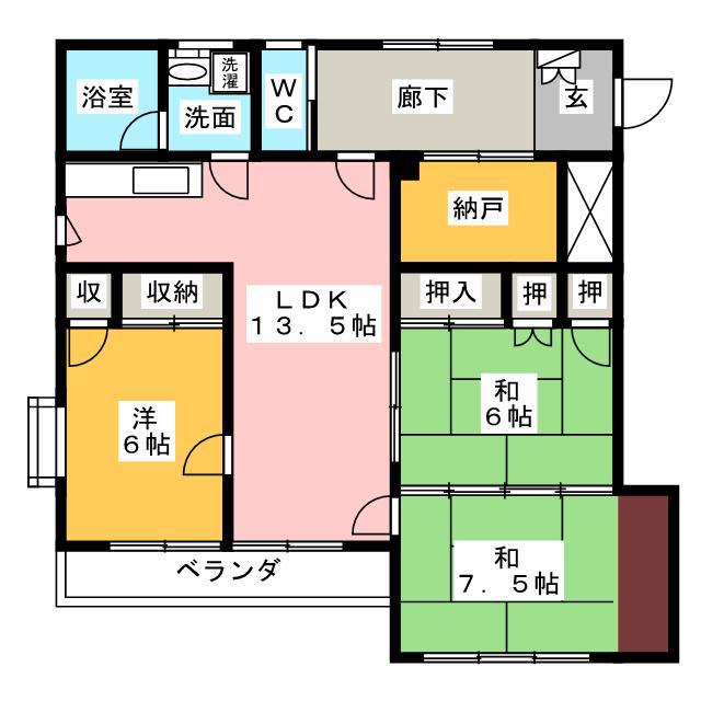 グランドステータス土呂(3SLDK/4階)の間取り写真