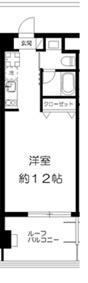 QUAL EBISU(1K/5階)の間取り写真
