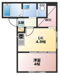 EILA三郷中央(1DK/1階)の間取り写真