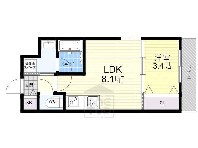 TOM-SOYA(1LDK/1階)の間取り写真