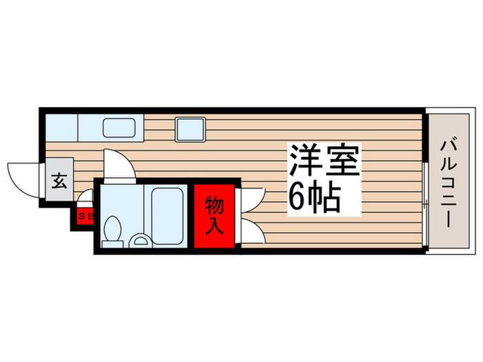 東武伊勢崎線 竹ノ塚駅 徒歩23分 3階建 築35年(ワンルーム/1階)の間取り写真