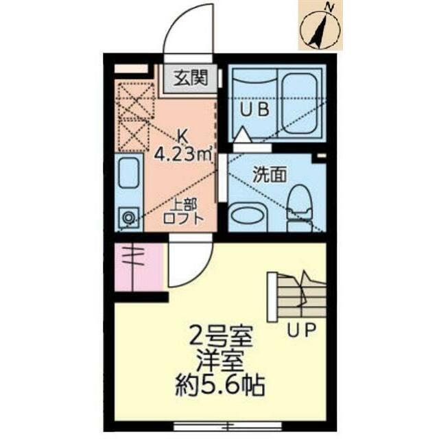 陽だまりテラス縁さがみ野(1K/2階)の間取り写真