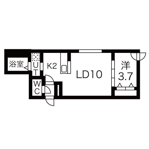 DPレジデンス元町(1LDK/2階)の間取り写真