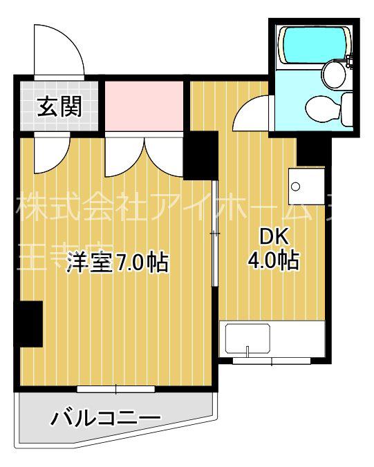 メゾン桜井(1K/4階)の間取り写真