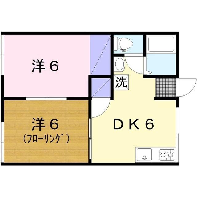 アットホーム山下(2DK/1階)の間取り写真