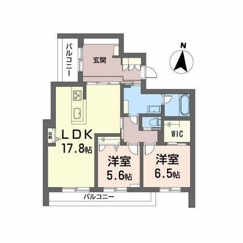 アミコート BELS認証(2LDK/3階)の間取り写真