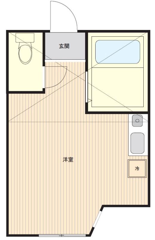 クイーンズモコ Ⅱ(ワンルーム/2階)の間取り写真