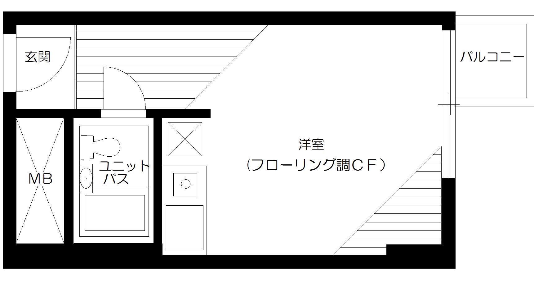 ソフトタウン赤坂(ワンルーム/6階)の間取り写真