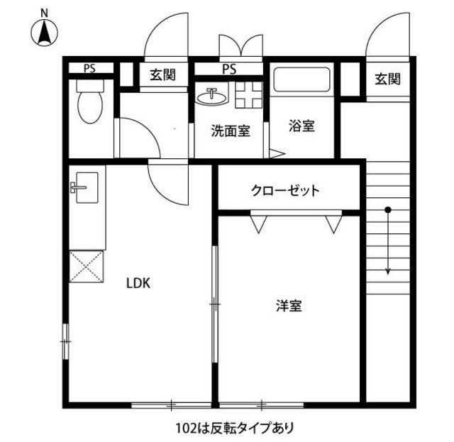 アムールSAKURA(1LDK/1階)の間取り写真