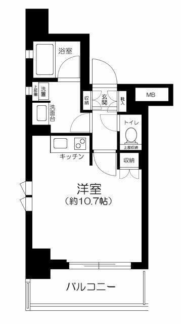 ラ・コスタ新宿余丁町(ワンルーム/3階)の間取り写真