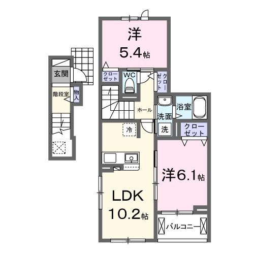 グランスピカ(2LDK/2階)の間取り写真