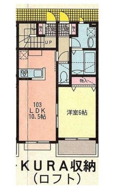 ルミエール(1LDK/1階)の間取り写真