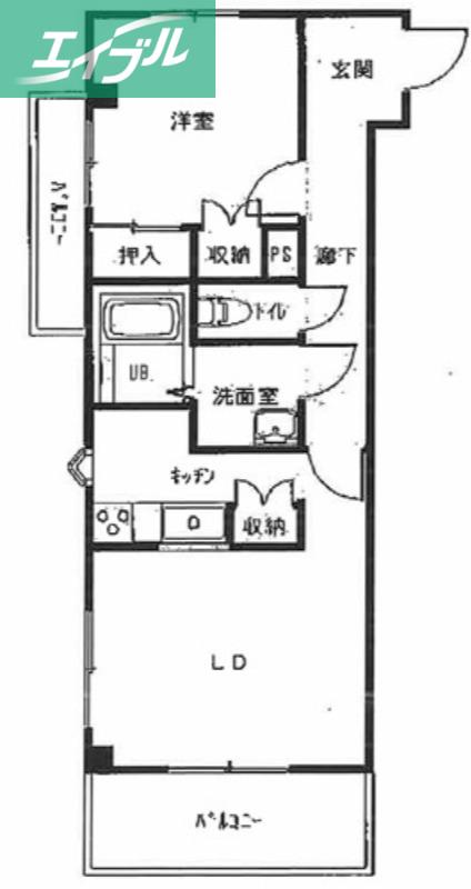 MAPLE中仙道(1LDK/2階)の間取り写真