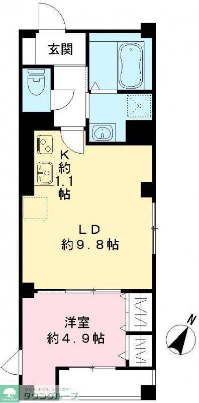 DIAMOND VALLEY ダイヤモンドバレー(1LDK/2階)の間取り写真