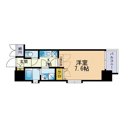 レスプリ メゾンデリス(1K/6階)の間取り写真