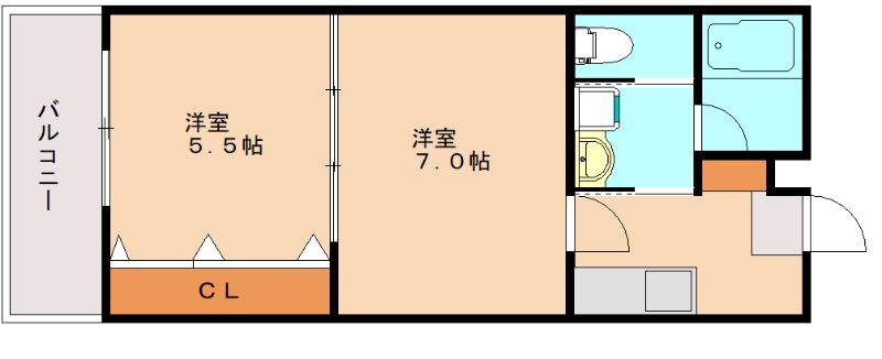 RUIS AMORE(2K/2階)の間取り写真