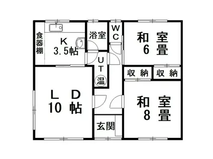 メゾン山岸2(2LDK/2階)の間取り写真