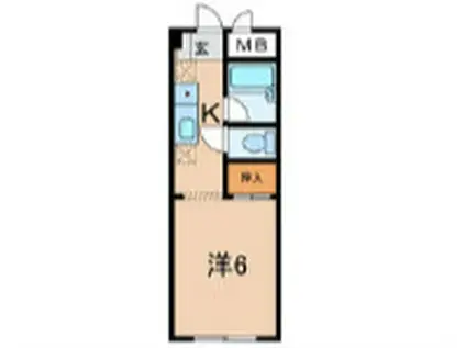 ブルーグラス(1K/2階)の間取り写真