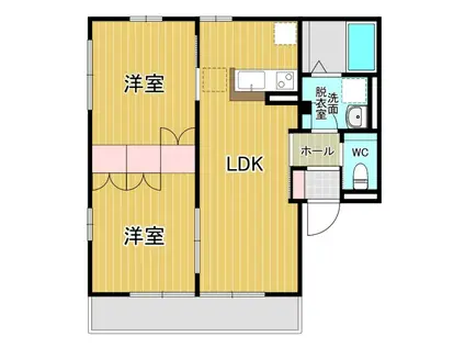 E´TOILEI(1LDK/1階)の間取り写真