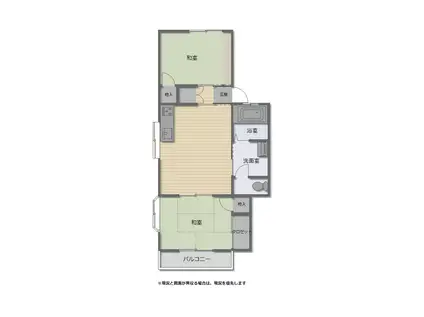 ウエストハイツ(2DK/2階)の間取り写真