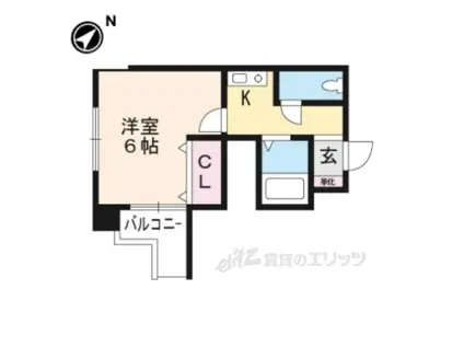 ヤマシナアーバンコテージ(1K/2階)の間取り写真