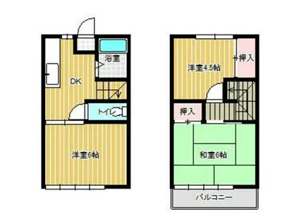 サニーハイツ(3DK/1階)の間取り写真