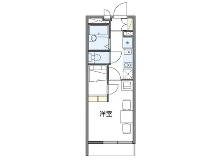 レオパレストライズ(1K/2階)の間取り写真